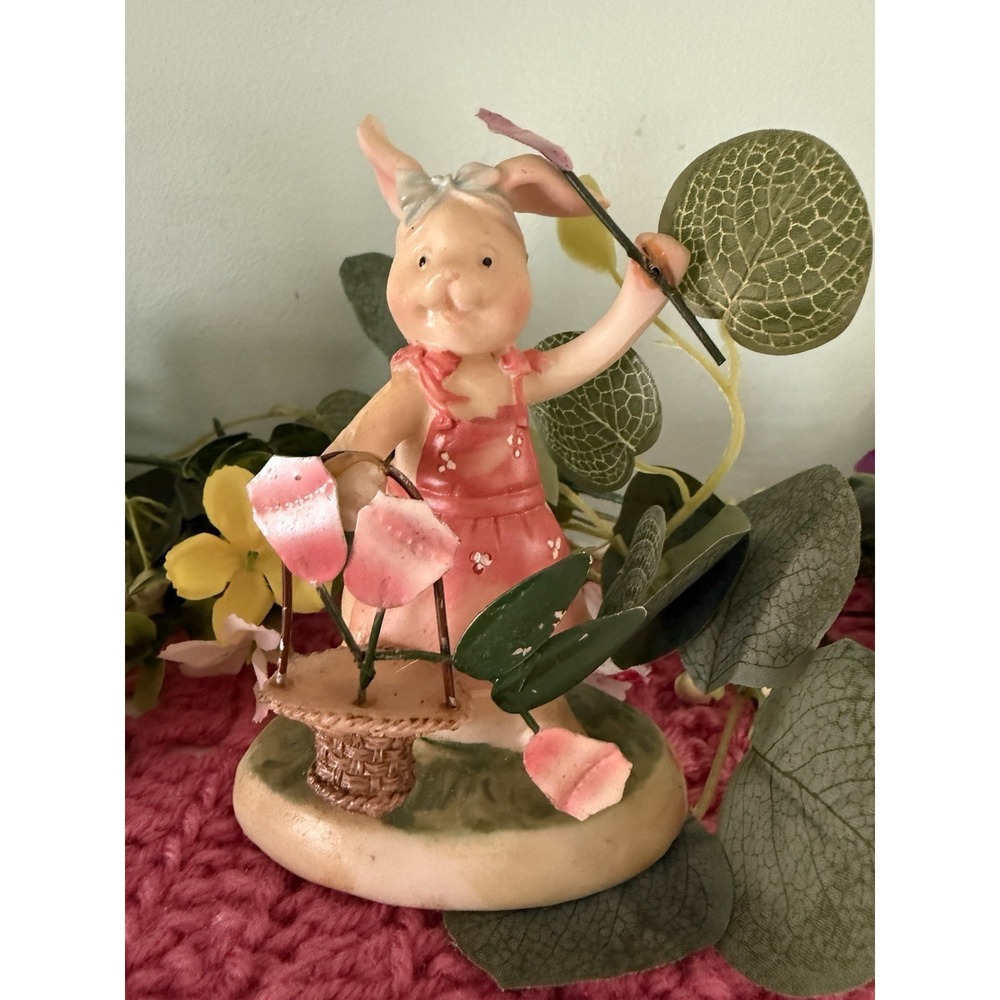 K's Collection Bunny Figurine , Spring , Fairy Garden  , Floral , Easter